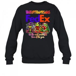 Grinch Hallothanksmas Fedex Its The Most Wonderful Time Of The Year Sweatshirt